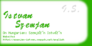 istvan szemjan business card